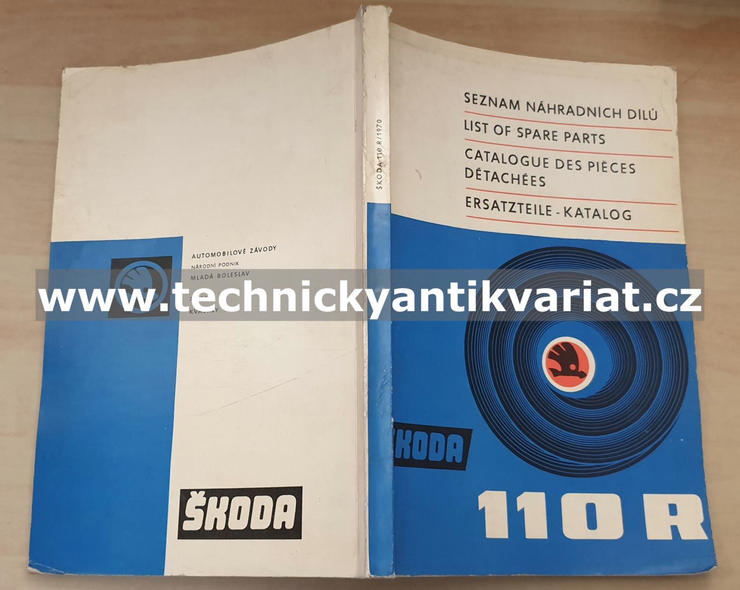 Škoda 110R - seznam náhradních dílů (1970)