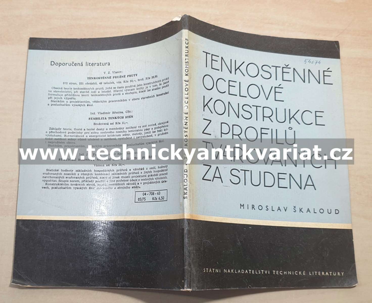 Tenkostěnné ocelové konstrukce z profilů tvarovaných za studena - Miroslav Škaloud (1963)