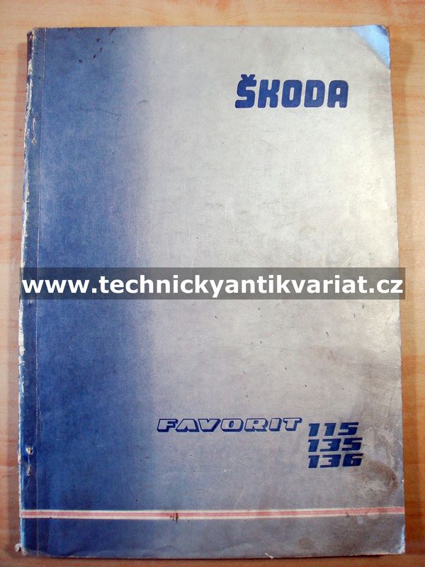 Škoda Favorit 115S, 115L, 135L, 135LS, 136L, 136LS - dílenská příručka (1989)