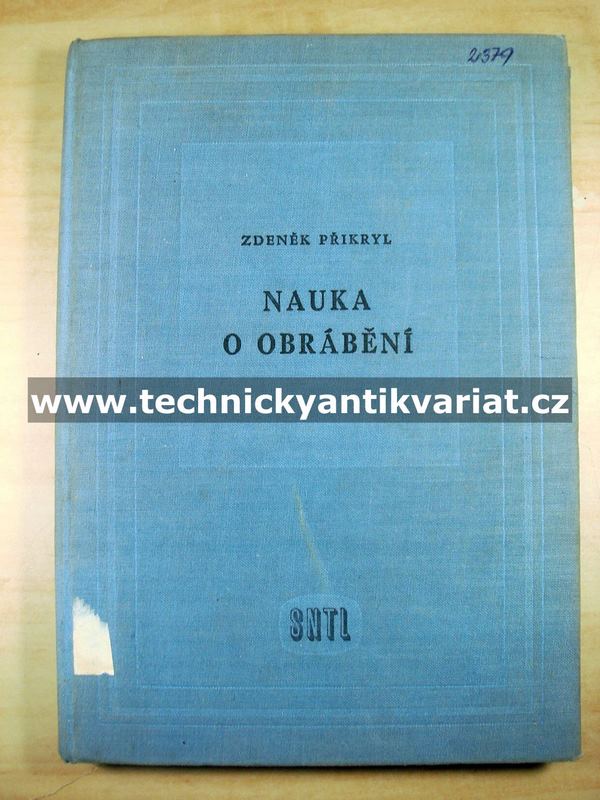 Nauka o obrábění - Zdeněk Přikryl (1959)