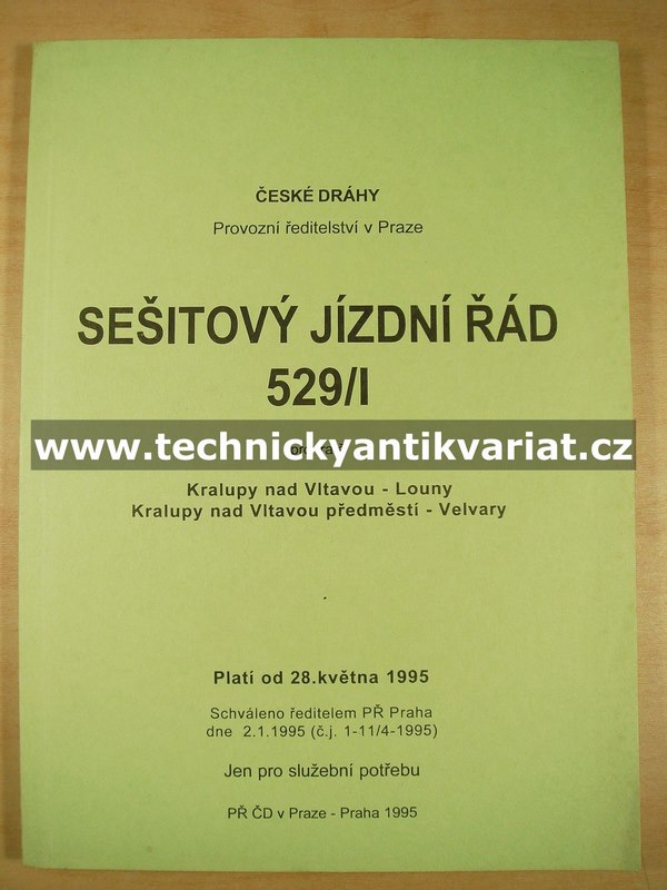 Sešitový jízdní řád 528/I (1995)