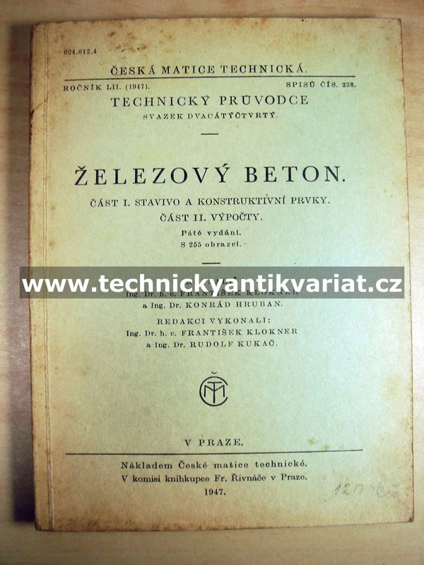 Železový beton II.výpočty (1947)