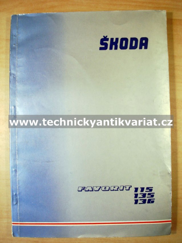 Škoda Favorit 115S, 115L, 135L, 135LS, 136L, 136LS - dílenská příručka (1989)