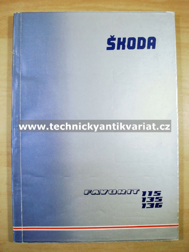 Škoda Favorit 115S, 115L, 135L, 135LS, 136L, 136LS - dílenská příručka (1989)