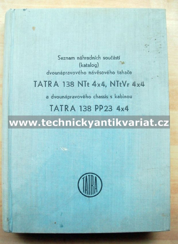 Tatra 138 NTt, NTtVr, PP23 4x4 - seznam náhradních dílů (1965)