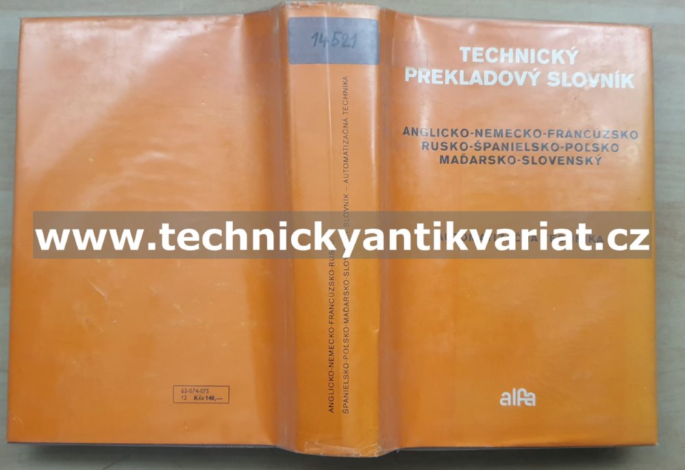 Technický prekladový slovník - Automatizačná technika - AJ, D, F, R, Š, P, M, S (1975)