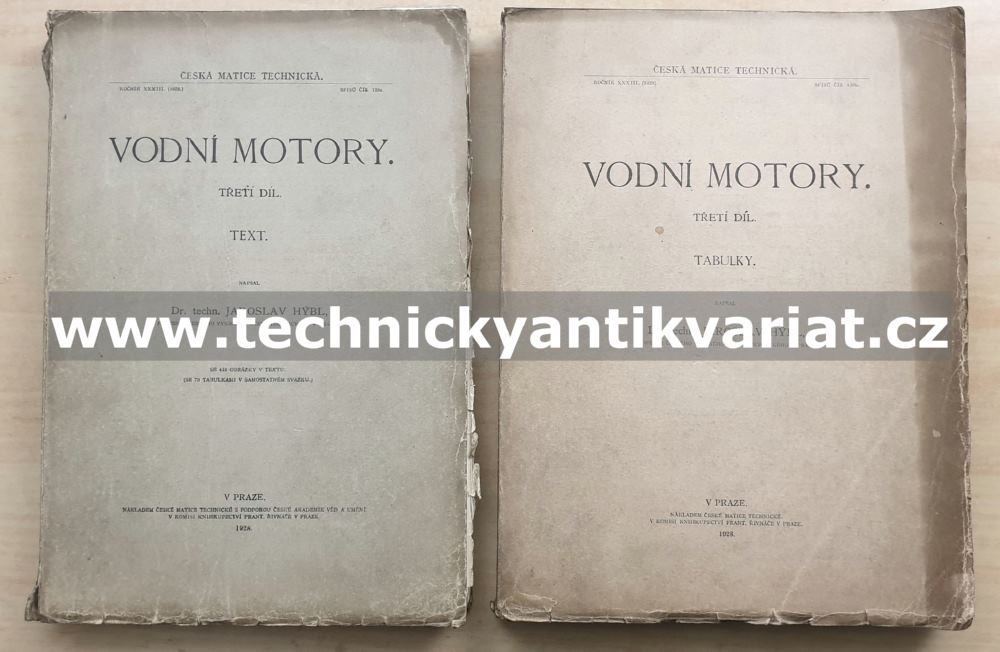 Vodní motory III. text+tabulky (1928)