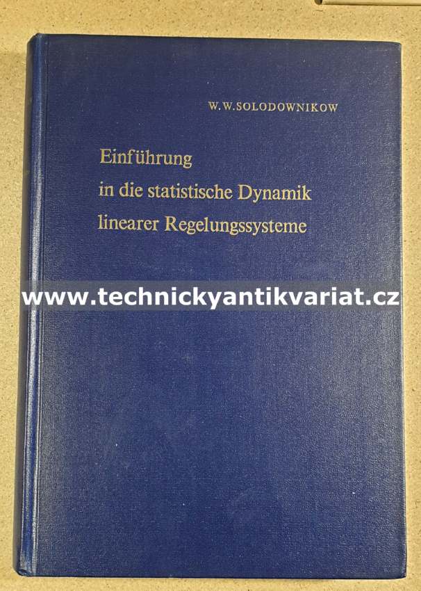Einfuhrung in die statistische Dynamik lineare Regelungssysteme - Solodovnikov (1963)