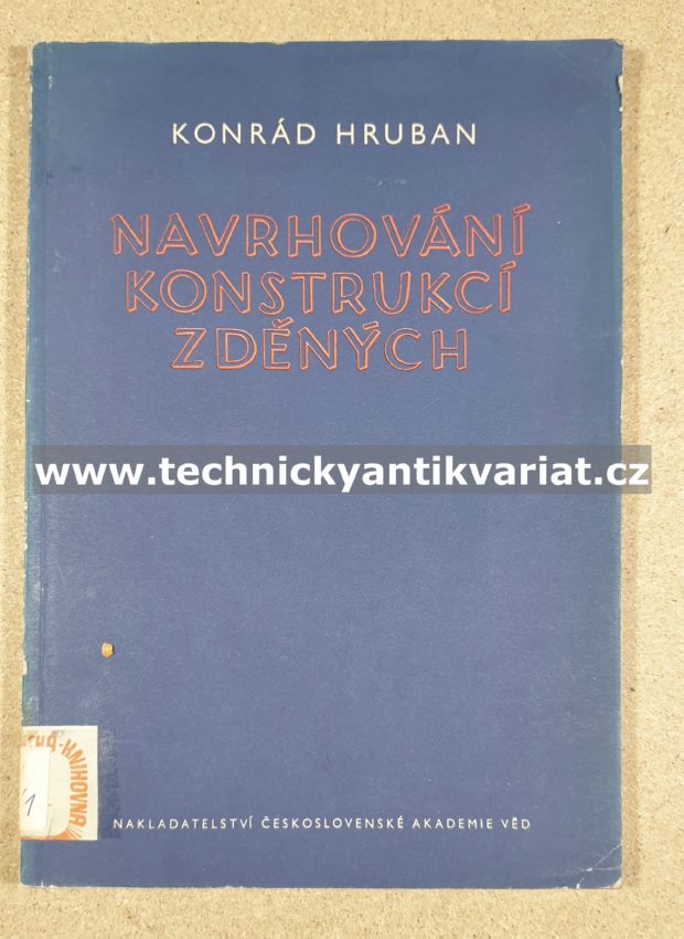 Navrhování konstrukcí zděných - Konrád Hruban (1955)