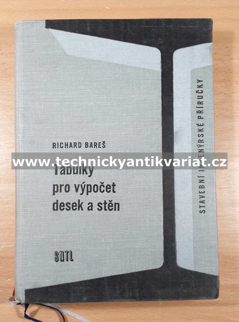 Tabulky pro výpočet stěn a desek - Richard Bareš (1964)