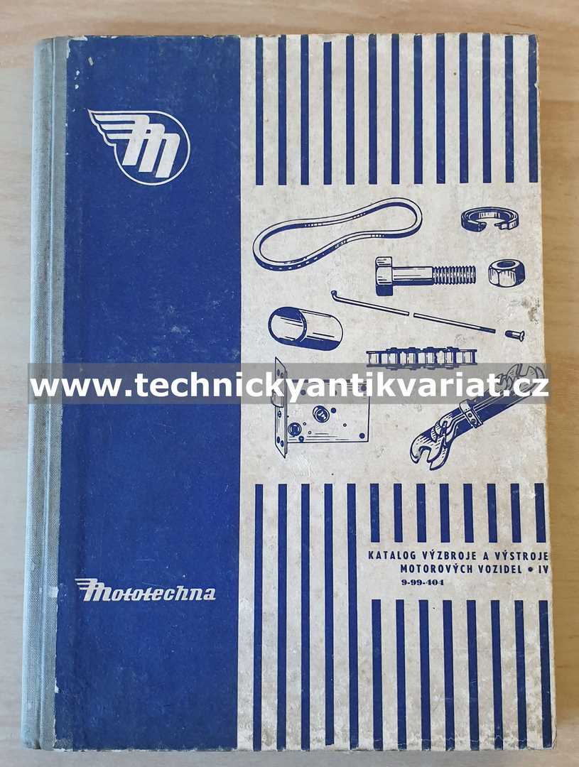 Katalog výzbroje a výstroje motorových vozidel IV. (1958)
