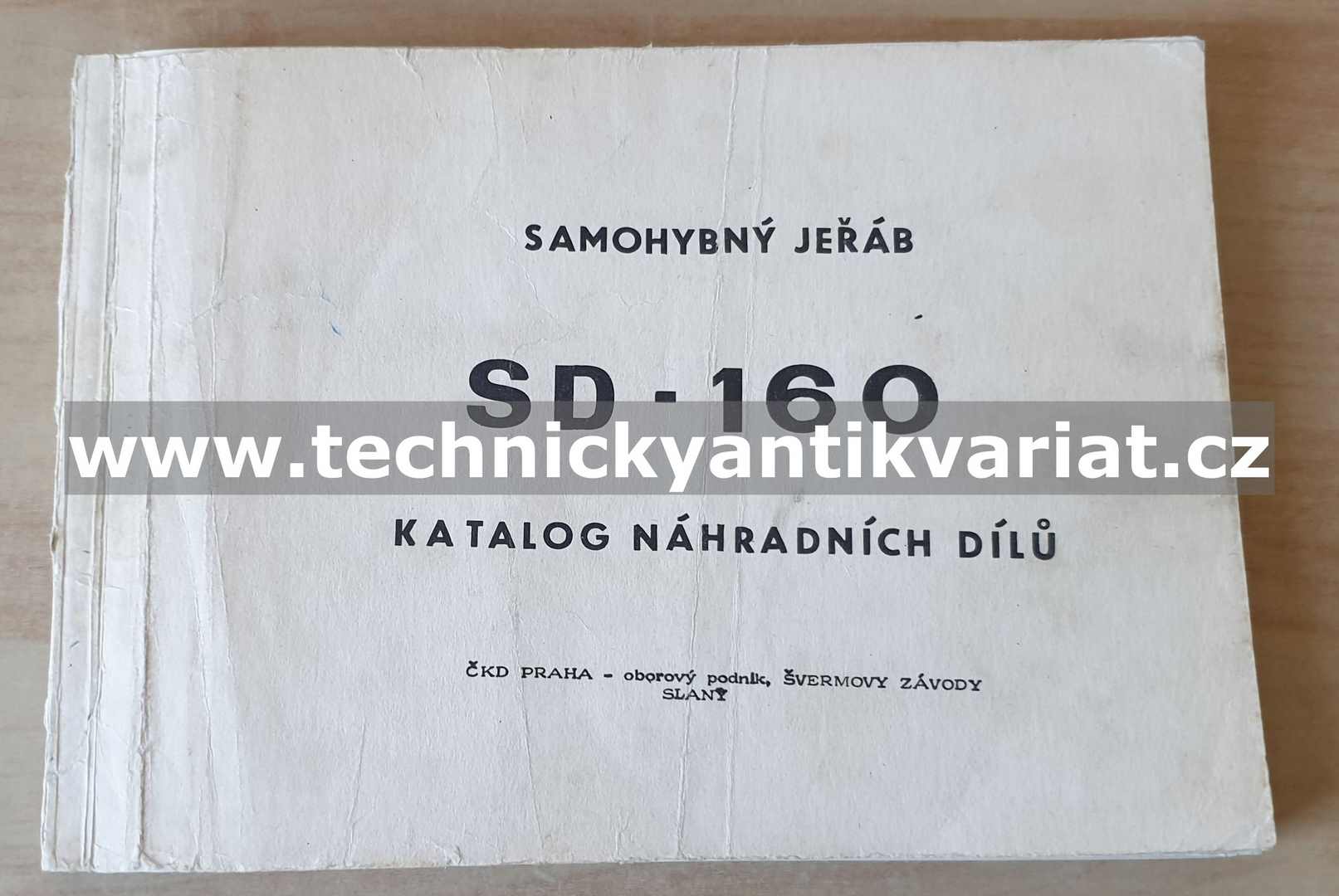 SD 160 Samohybný jeřáb - katalog náhradních dílů