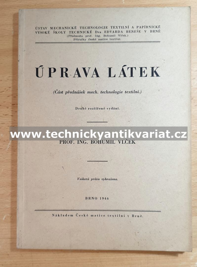 Úprava látek - Bohumil Vlček (1946)