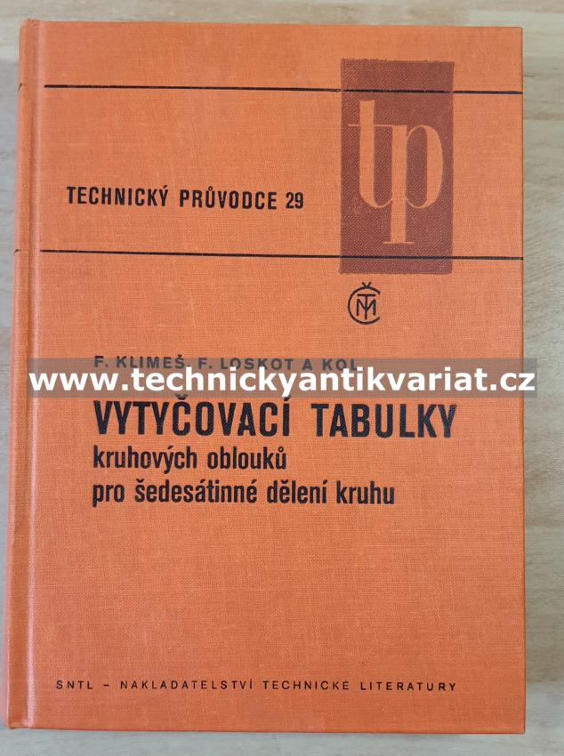 Vytyčovací tabulky - Klimeš, Loskok (1975)