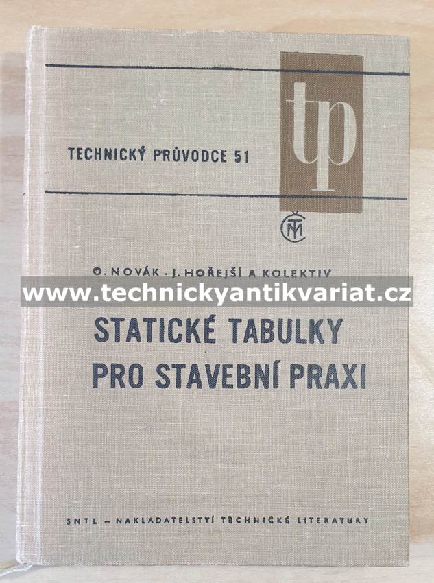 Statické tabulky pro stavební praxi - Novák, Hořejší (1968)
