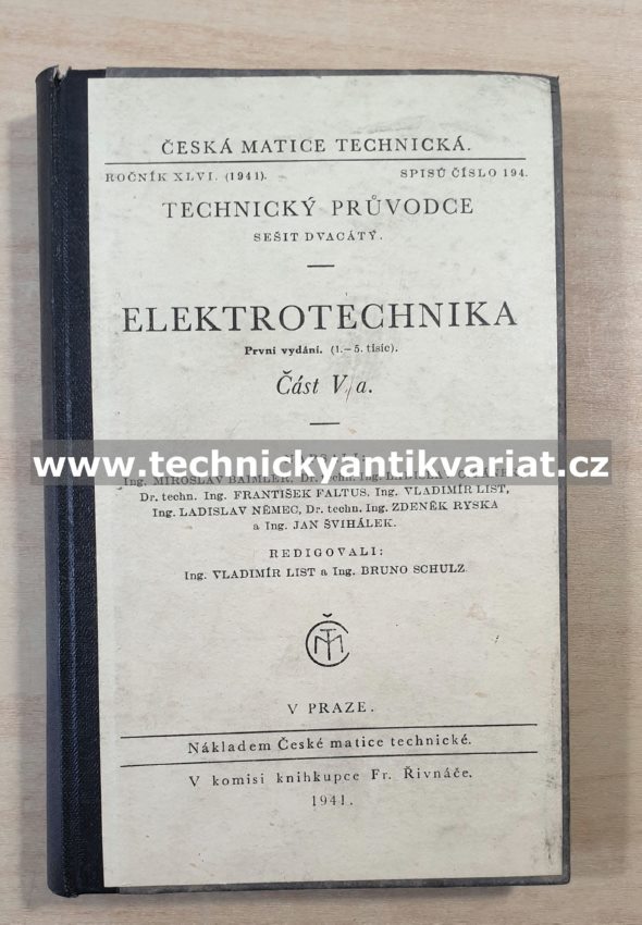 Elektrotechnika, díl V. (1943)