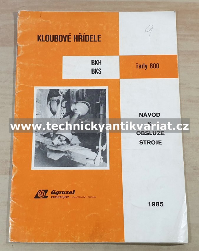 Kloubové hřídele BKH, BKS řady 800 - návod k obsluze (1985)