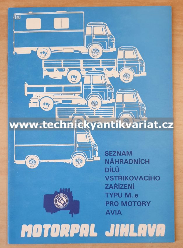 Avia vstřikovací zařízení typu M.e - seznam náhradních dílů (1992)