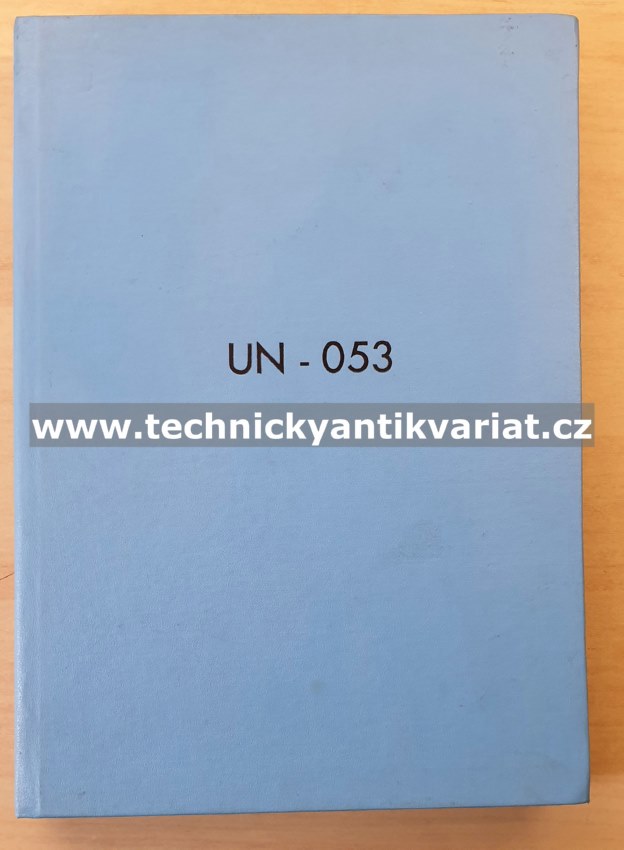 UN 053 - katalog súčiastok a náhradných dielov (1989)