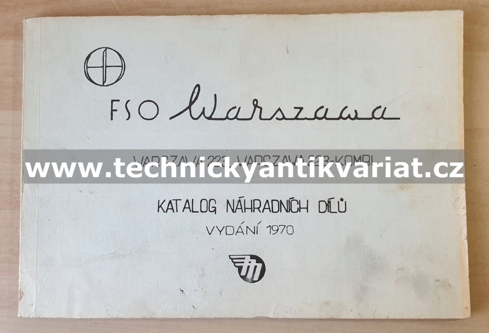 FSO Warszawa 223, 223 kombi - Katalog náhradních dílů (1970)