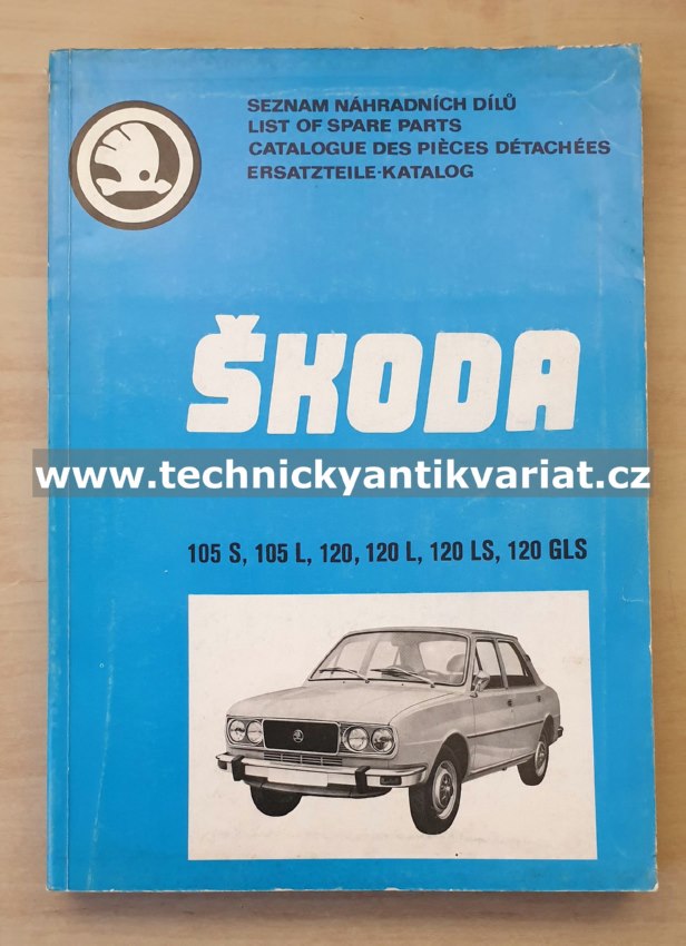 Škoda 105S, 105L, 120, 120L, 120LS, 120GLS - Seznam náhradních dílů (1979-81)