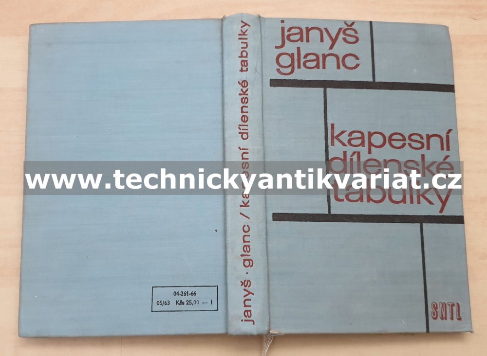 Kapesní dílenské příručky - Janyš, Glanc (1967)