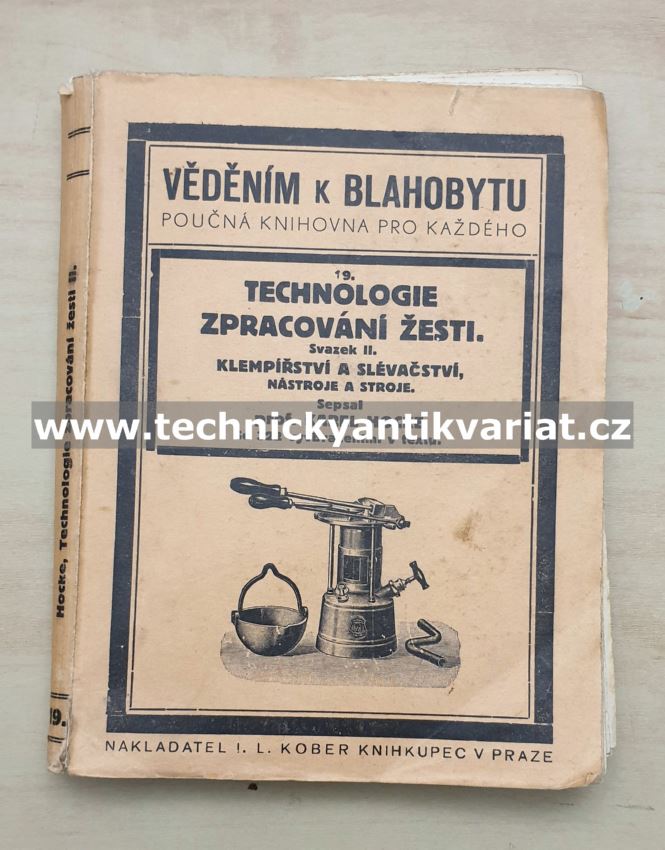 Technologie zpracování žesti II. klempířství a slévačství, nástroje - Karel Hocke (1941)