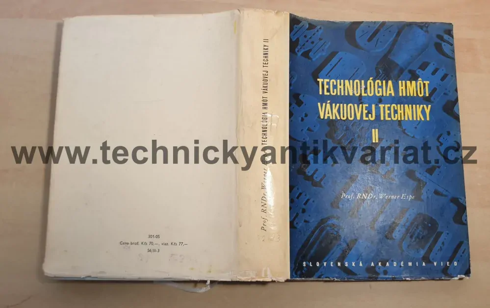 Technologia hmot vákuovej techniky II. Silikátové materiály - Werner Espe (1960)