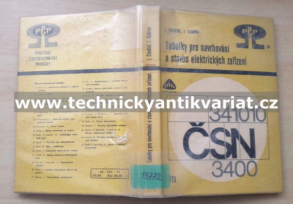 Tabulky pro navrhování a stavbu elektrických zařízení - Chvátal, Kabrna (1971)