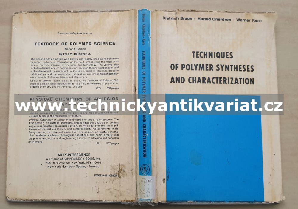 Techniques of polymer syntheses and characterization - Braun, Cherdron, Kern (1972)
