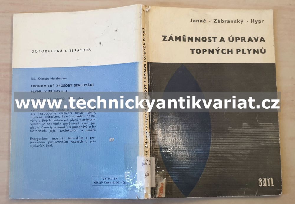 Záměnnost a úprava topných plynů - Janáč, Zábranský, Hypr (1964)