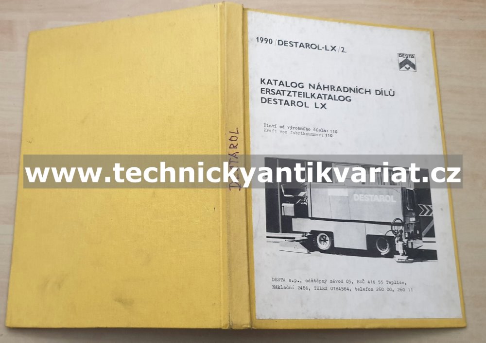 Destarol LX 2 - katalog náhradních dílů (1990)