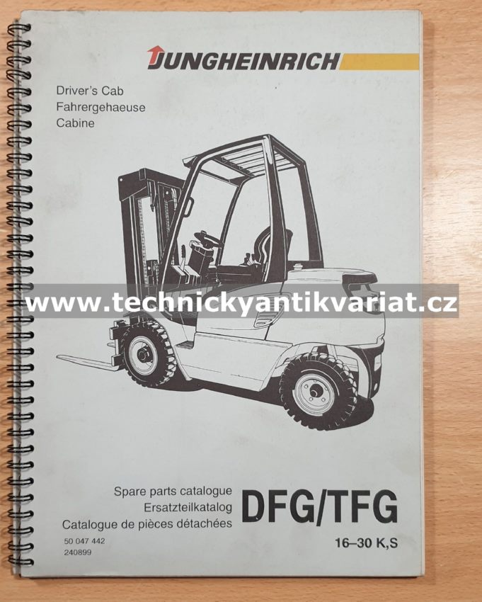 Jungheinrich DFG/TFG 16-30K,S Drivers Cab Spare parts catalogue (1999)