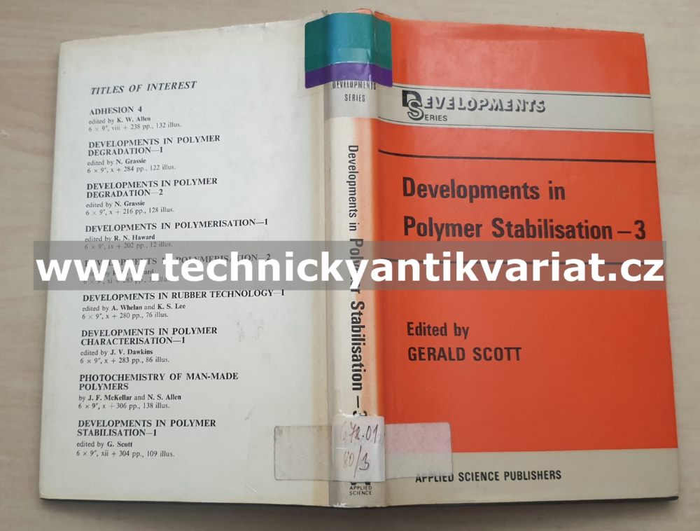 Developments in Polymer Stabilisation 3 - Gerald Scott (1980)