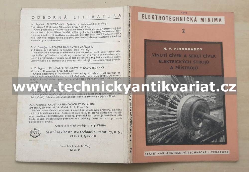 Vinutí cívek a sekcí cívek elektrických strojů a přístrojů - N.V.Vinogradov (1954)