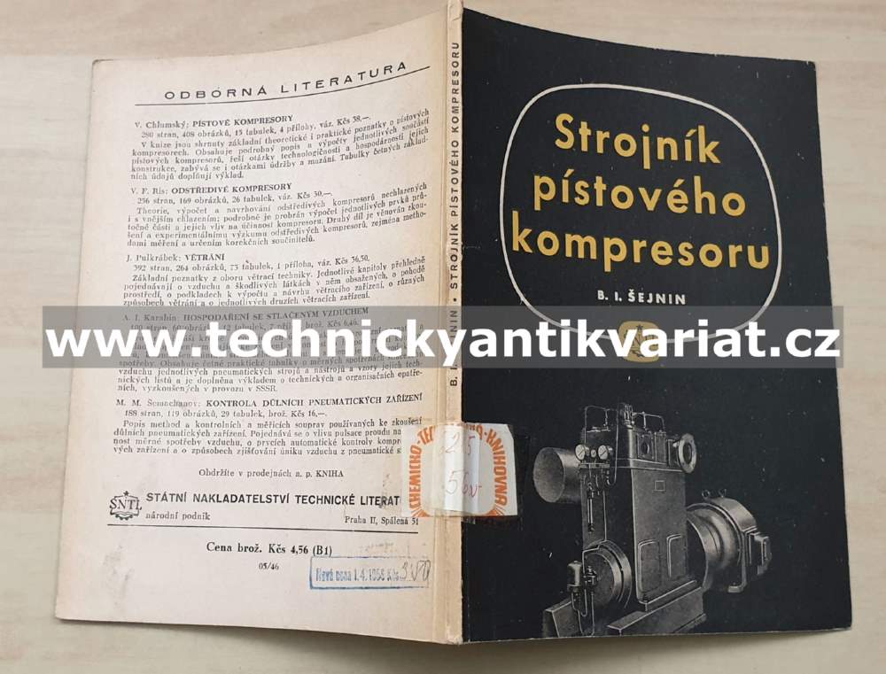 Strojník pístového kompresoru - B.I.Šejnin (1956)