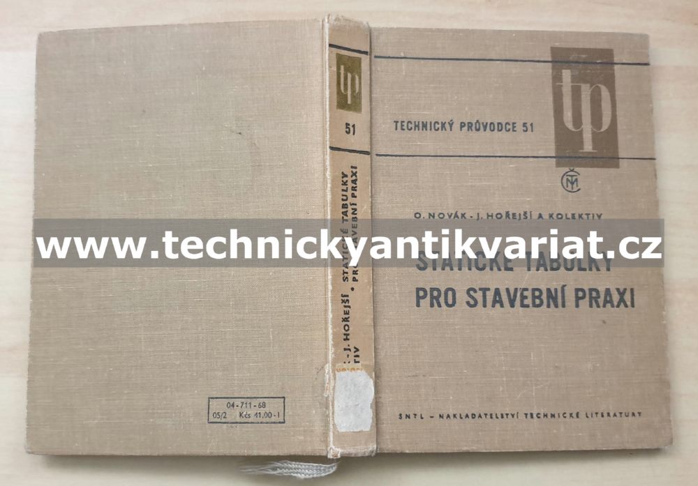 Statické tabulky pro stavební praxi - Novák, Hořejší (1968)