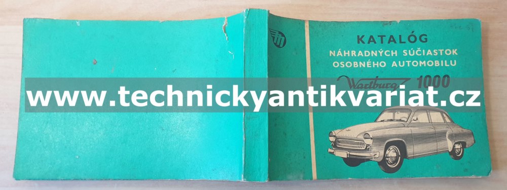 Wartburg 1000 - katalog náhradných súčiastok (1967)