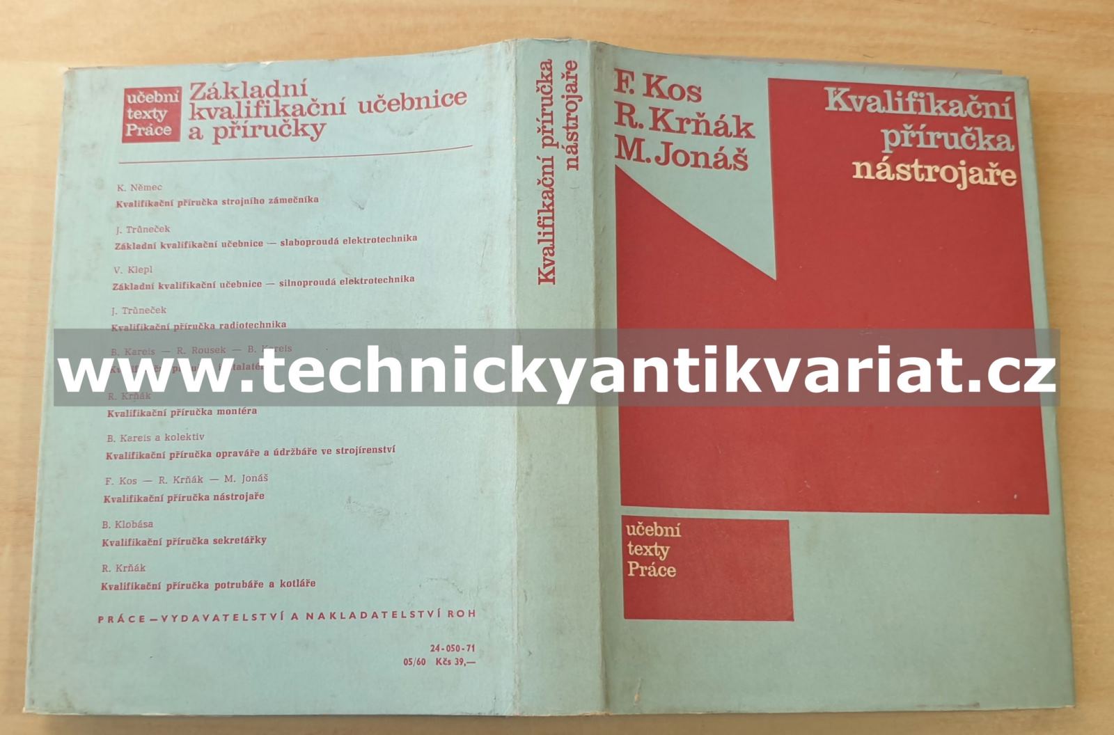 Kvalifikační příručka nástrojaře - Krňák, Kos, Jonáš (1977)
