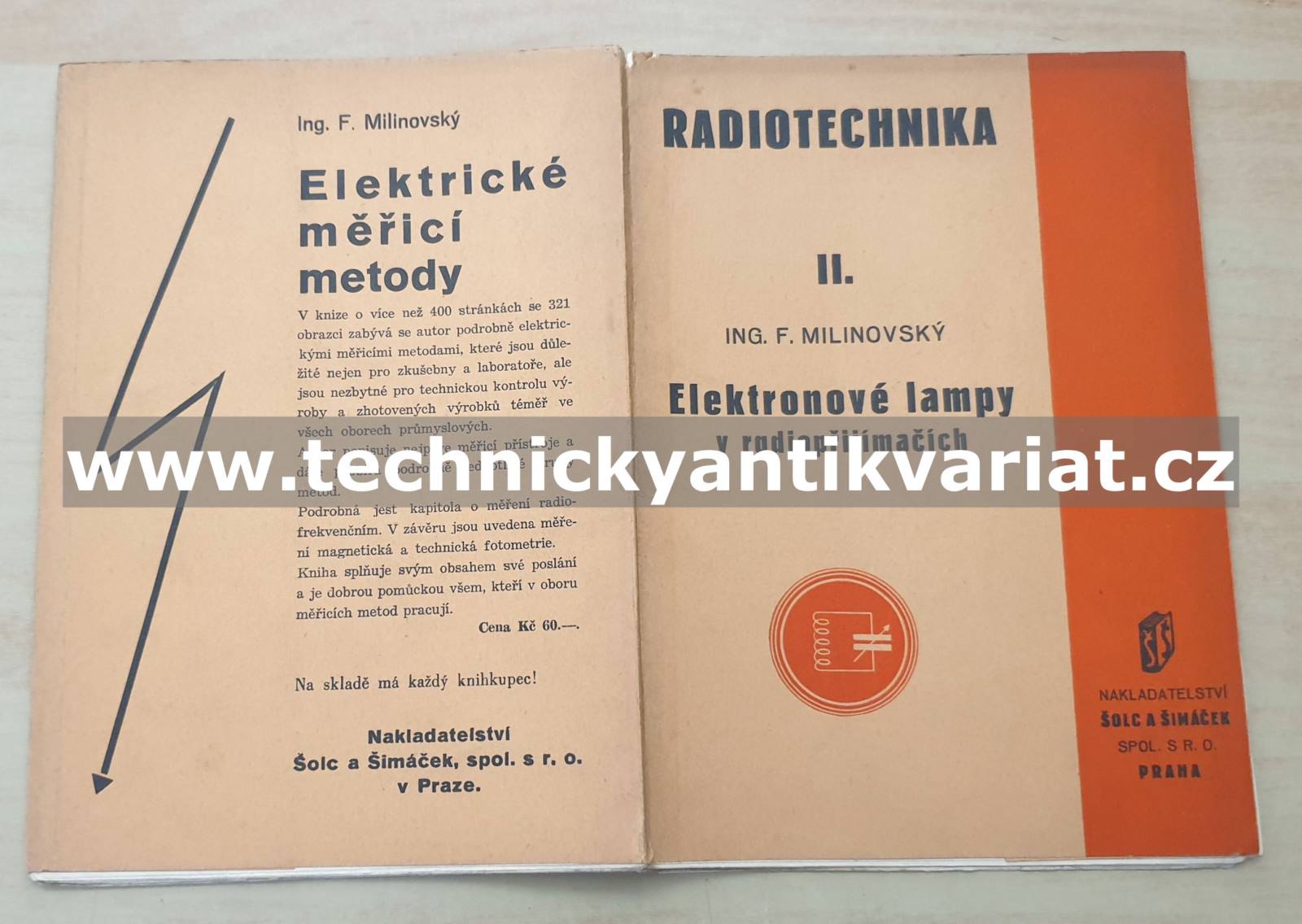 Radiotechnika II. elektronové lampy v radiopřijímačích - F. Milinovský (1935)