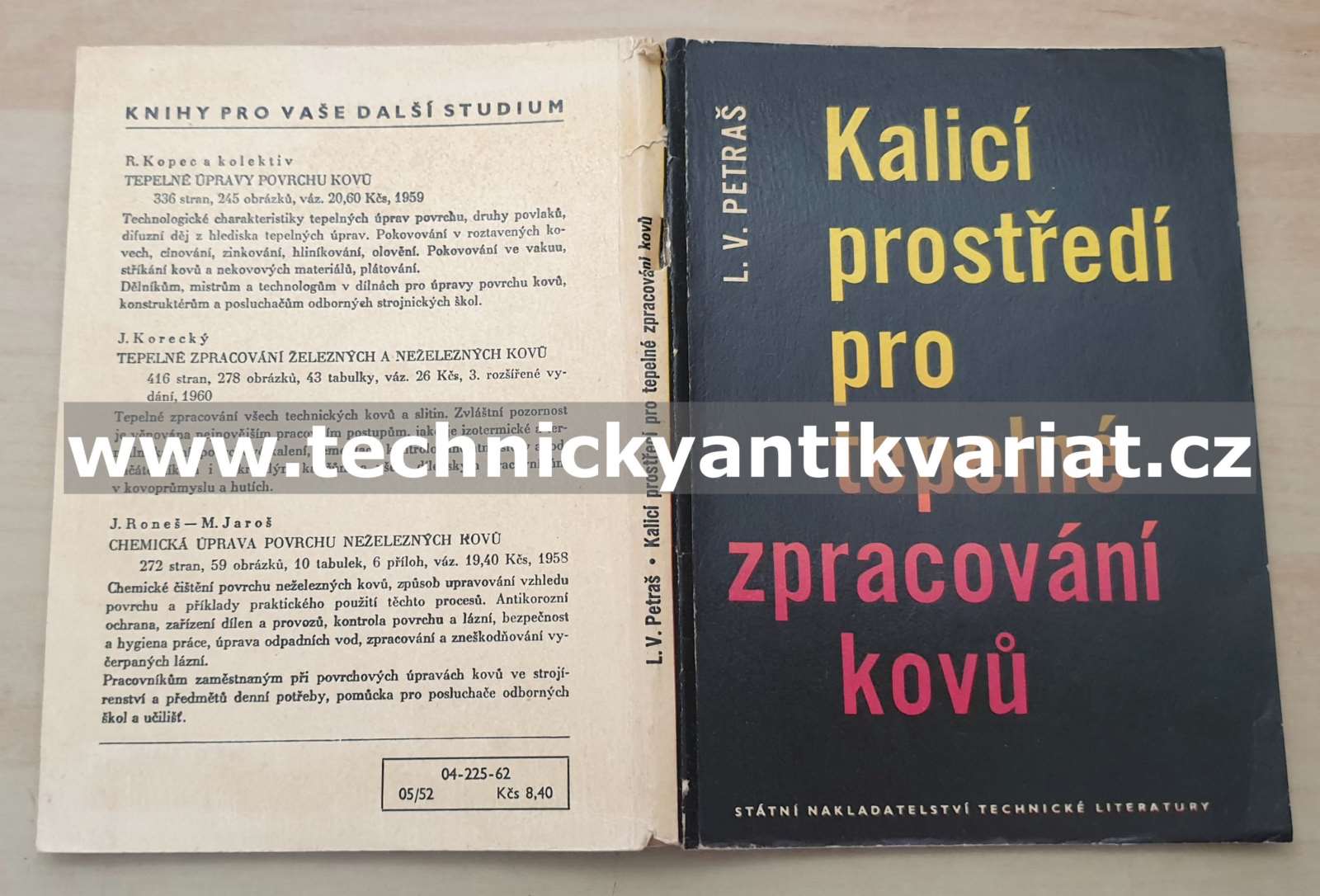 Kalící prostředí pro tepelné zpracování kovů - L.V.Petráš (1962)