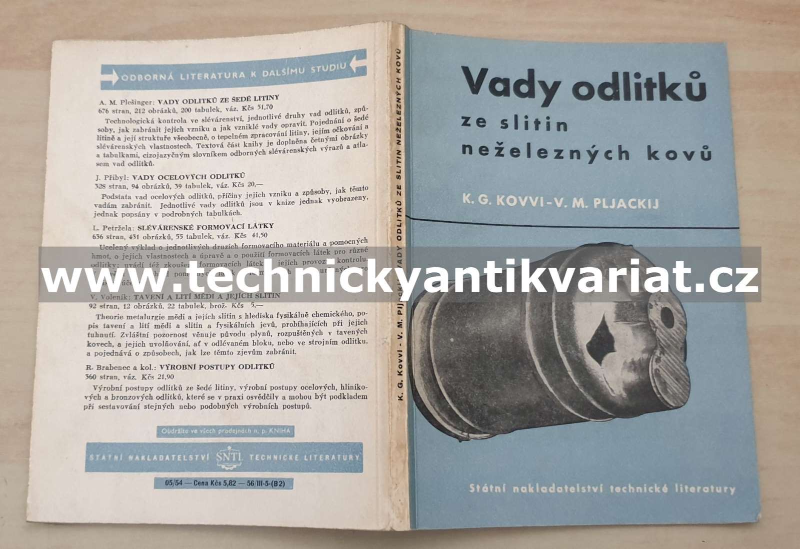 Vady odlitků ze slitin neželezných kovů - Kovvi, Pljackij (1956)