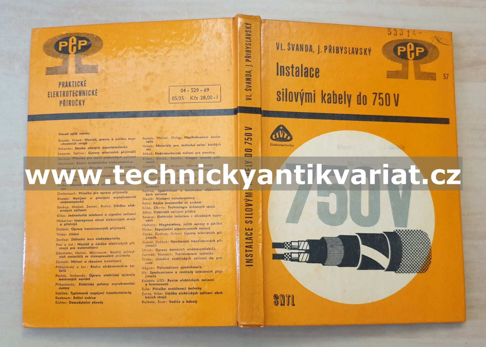 Instalace silovými kabely do 750V - Švanda, Přibyslavský (1969)