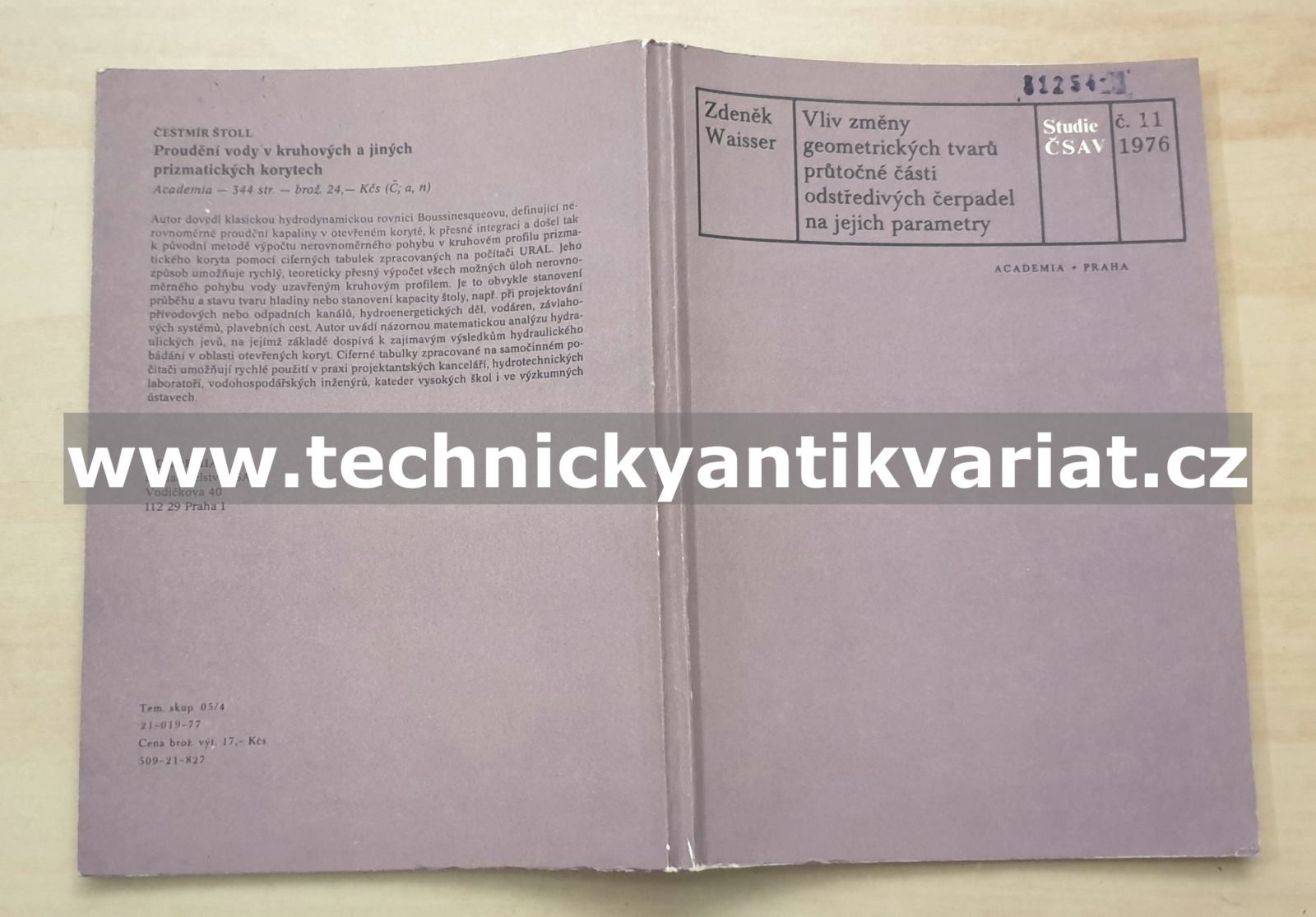 Vliv změny geometrických tvarů průtočné části odstředivých čerpadel na jejich parametry - Zdeněk Waiser (1976)