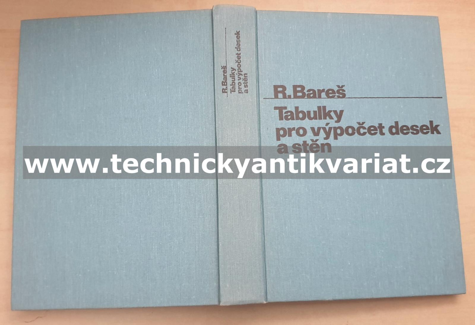 Tabulky pro výpočet desek a stěn - Richard Bareš (1979)