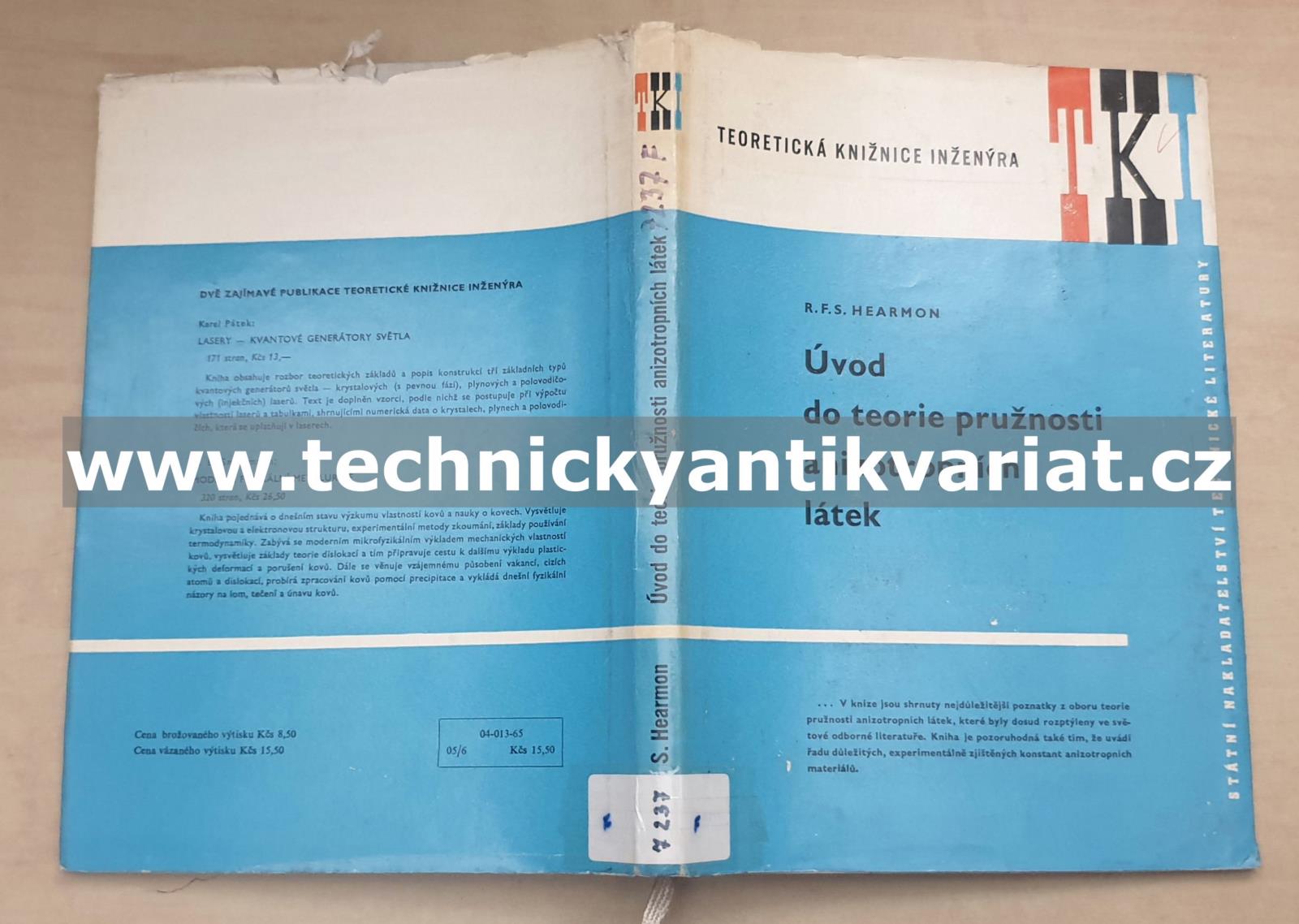 Úvod do teorie pružnosti anizotropních látek - Hearmon (1965)