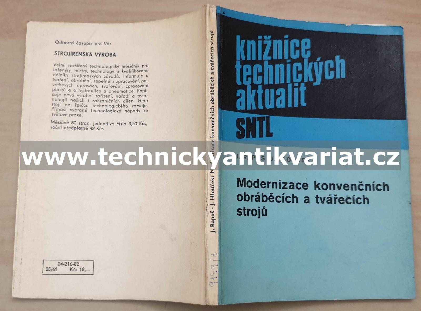 Modernizace konvenčních obráběcích a tvářecích strojů - Rapoš, Hloužek (1982)