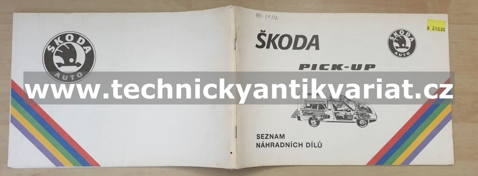 Škoda Favorit Pick-UP - seznam náhradních dílů - DODATEK (1993)