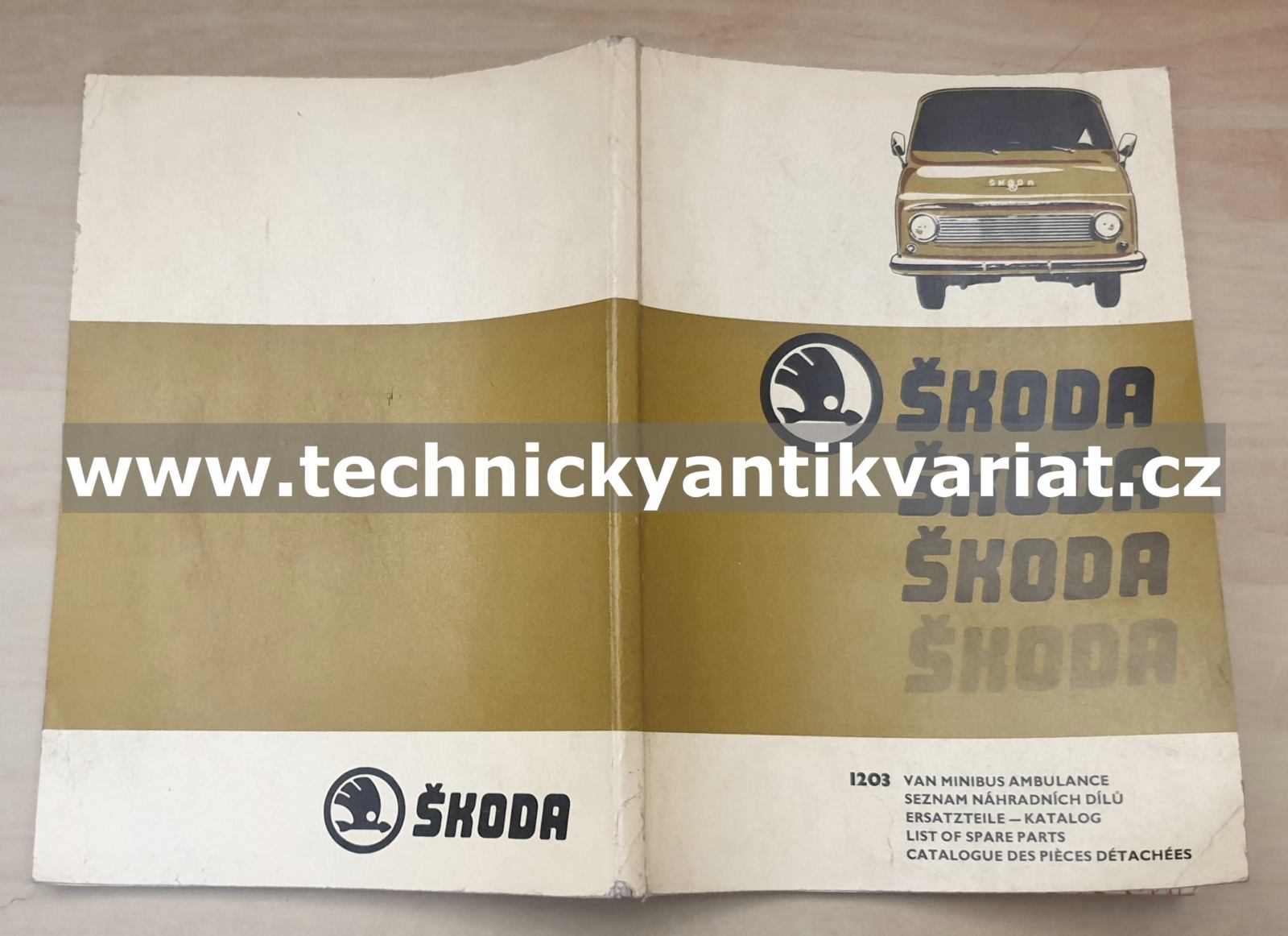 Škoda 1203 VAN, MINIBUS, AMBULANCE, COM, ROL - seznam náhradních dílů (1971-72)