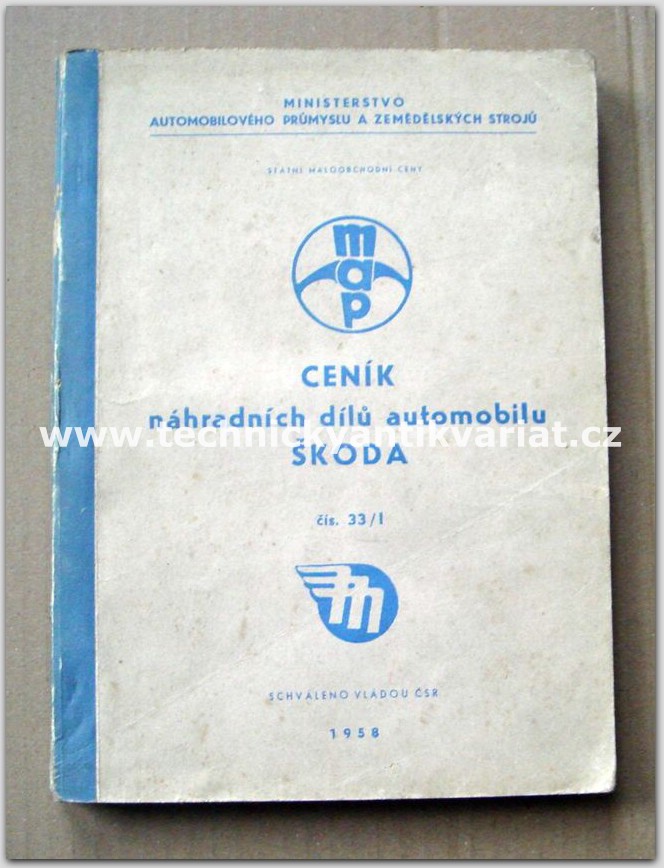 Škoda ceník náhradních dílů automobilu